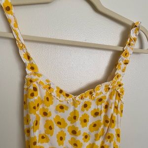 Faithful the brand yellow floral slip dress NEW